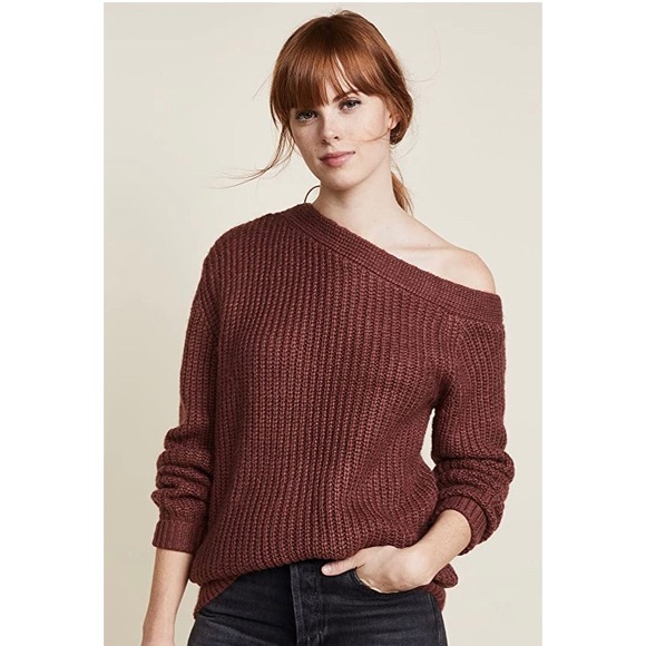 MINKPINK Maroon One Sided Jumper - Picture 1 of 6